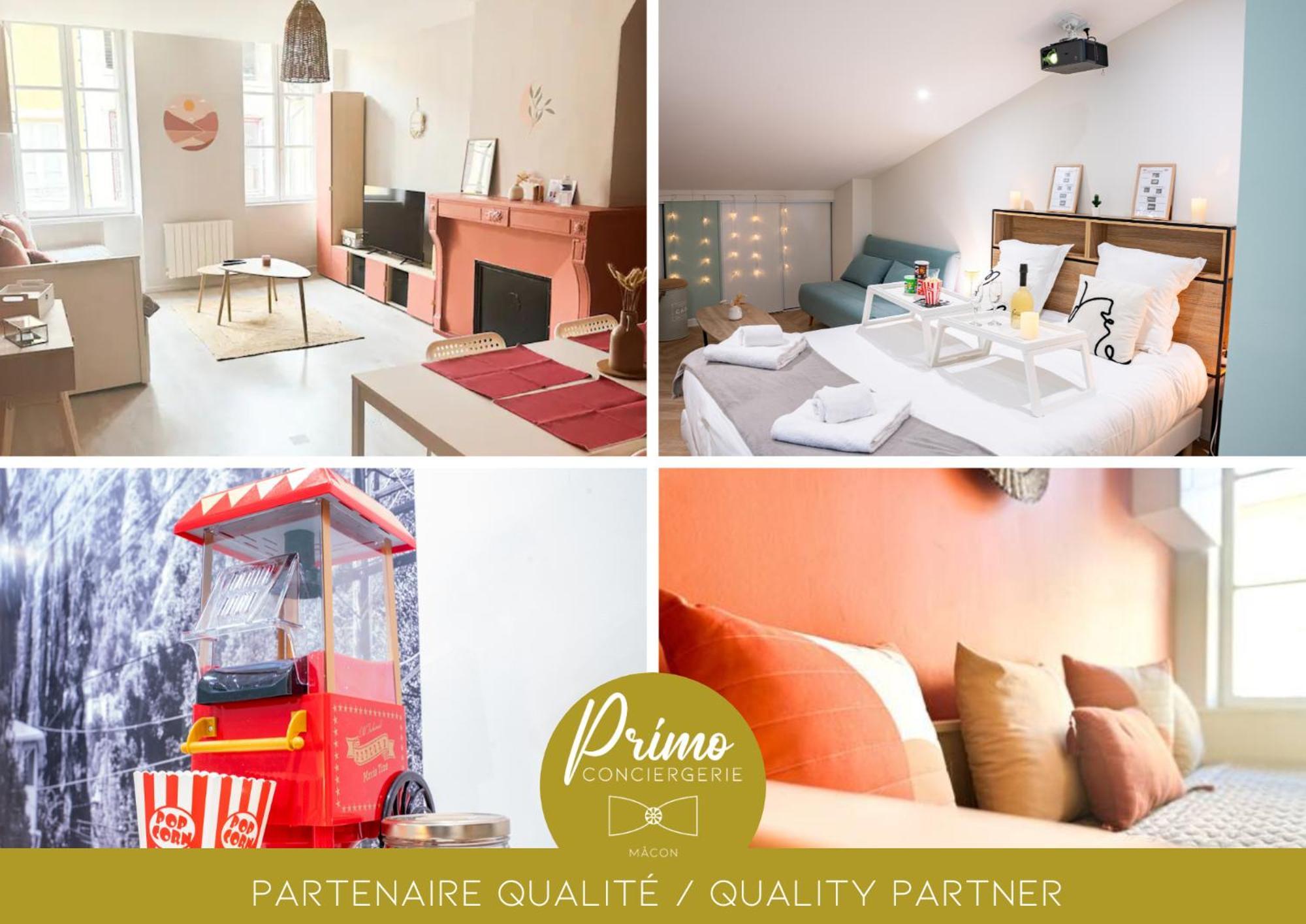 Food And Chill - Deux Appartements Hypercentre - 1 Theme Cinema - By Primo C0Nciergerie Tournus Exterior photo
